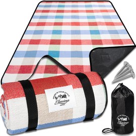 Eluvina Leisure Sheet, Thick, Picnic Sheet, 39.4 x 59.1 inches (100 x 150 cm), Suitable for 1 to 2 People, Compact, Stylish, Lightweight, Camping, Outdoors, Excursions, Sports Festivals, Cherry