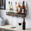 True Wall Mounted Wire Rack with Cork Cage Stemware Holder,