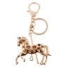 [No brand goods] Black Rhinestone Crystal Horse Pendant Key Ring