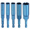 sourcing map 5pcs Nut Driver 5,6,8,10,12mm Hex Drive Socket CR-V