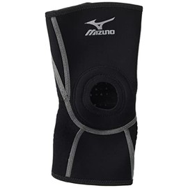 [ミズノ] バイオギアサポーターひざ用(左右兼用・1枚入り) 安定 保護 保温 男女兼用 50MS310 91 ブラック×シルバー XL