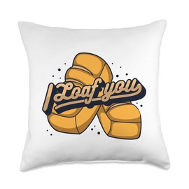 Mix Bread Making Baking Tools Supplies Kit Gifts I Loaf Maker Dough Queen Bread Baker Throw Pillow, 18x18, Multicolor