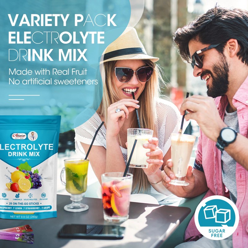 Electrolytes Powder Hydration 16 Packets Sugar Free Recovery Electrolyte Drink