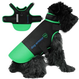 dog armour PRO Protective Dog Harness Vest for Dogs – Shield Your Pet from Raptor and Animal Attacks – Adjustable, Choke Free, Waterproof, Reflective (XXS, Green)