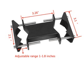 VANROUG 2 PCS Heavy Duty Antenna Mount Clamp, Wall Mount Antenna Mast Clamp V Jaw Bracket, TV Antenna Mounting Hardware for TV CB Ham Outside Home Antenna Double Pipe-Mounting, WiFi, Metal Black