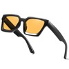 aisswzber plastic Square sunglasses for men and women 2613-Yellow