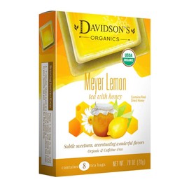 Davidson's Organics, Meyer Lemon, 8-count Tea Bags, Pack of 12