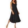 Ekouaer Sleeveless Nightgowns for Women Long Night Gown Pleated Full