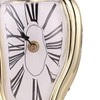 Melting Clock Plastic Retro Decorative Electroplated Metal Paint Desk Table