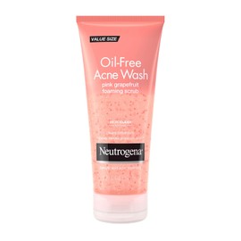 Neutrogena Oil Free Pink Grapefruit Acne Face Wash with Vitamin C, 2% Salicylic Acid Acne Treatment, Gentle Foaming Vitamin C Facial Scrub to Treat & Prevent Breakouts, 6.7 fl. oz