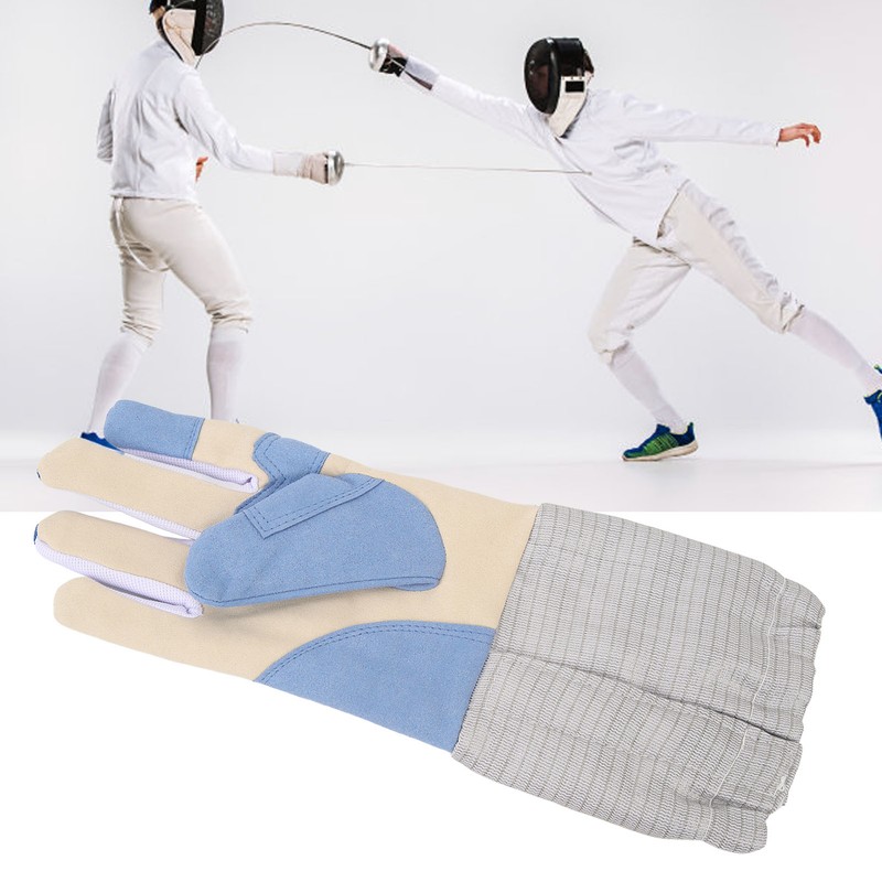 Padded Fencing Glove Right Handed Anti Slip Durable Knitted Fabric