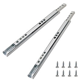 Suiwotin 8.4 Inch Drawer Slides, Metal Drawer Slide, Small Drawer Rails, Ball Bearing Two Way Slide Track Rail, Pack of 2 (0.7" Wide)