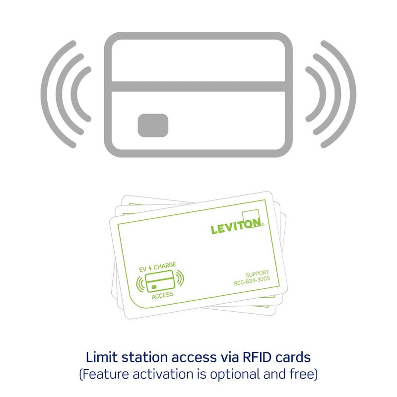 Leviton Additional Charging Station Access Control (RFID) Card, ERFID
