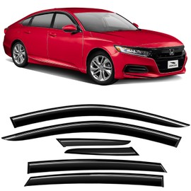 Voron Glass Tape-on Extra Durable Rain Guards for Honda Accord 2018-2022, Window Deflectors, Vent Window Visors, 6 Pieces - 100812