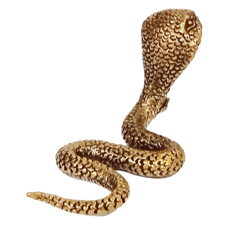 Purpledip Rare Miniature Brass Figurine King Cobra Nag Snake: Collectible