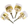 JIC Gem Set of 2 Amethyst Drawer Knobs Crystal Stone