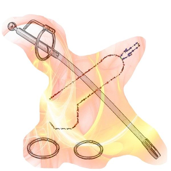 Male Small Fitness Stick with Stainless Steel Head and 2