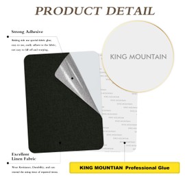 KING MOUNTAIN Fine Linen Repair Patches, Self-Adhesive Fabric, 8X11 Inch 2 PCS, Multi Color, for Sofa and Clothes (Charcoal Black)