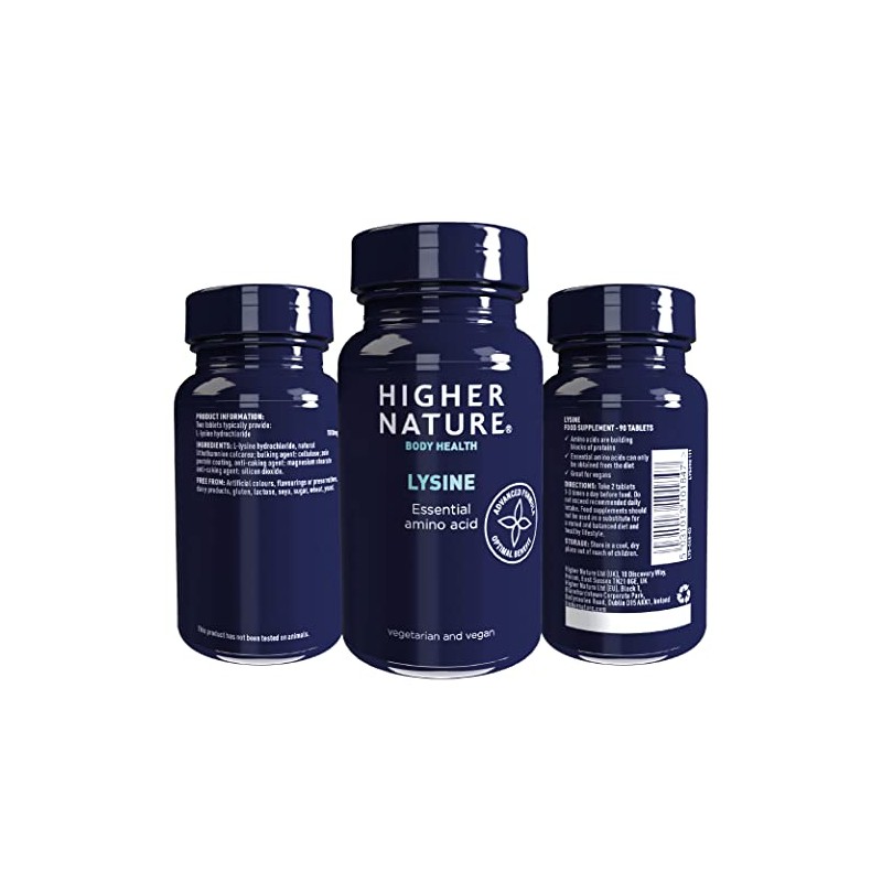 Higher Nature - Lysine - Essential Amino Acid- 500mg -