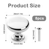 XMDROU 8PCS Cabinet Knobs, 29 x 21 MM Round Cupboard