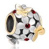 CharmSStory New Butterfly Clear Simulated Birthstone Synthetic Crystal Charm Beads