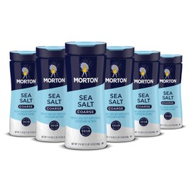 Morton Sea Salt, Coarse, (17.6 oz), 6-Pack, All-Natural, Perfect for Cooking & Finishing