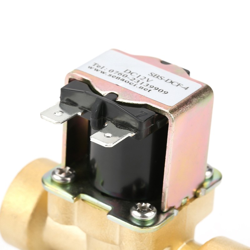 DC 12V Brass DN15 G1/2 Normal Closed Copper Body Water