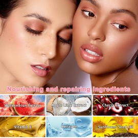 3 PCS Bee Lip Balm Lip Mask Honey Pot, Watermelon & Cherry & Coconut Lip Mask Propolis Moisturizing Lip, Hydrating Prevention Dry and Cracked Lip Scrubs Exfoliato (Watermelon & Cherry & Coconut)