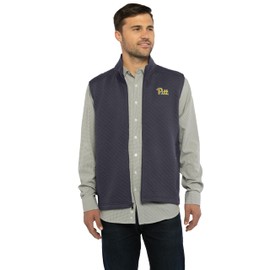 Vantage Apparel Men's Collegiate Full Zip Quilted Vest, Pittsburgh Panthers, Dark Gray, Medium