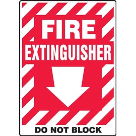Accuform "Fire Extinguisher - Do Not Block" Safety Sign, Accu-Shield™, 14 x 10 Inches (MFXG558XP)