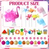 Seenelling 65 Pcs Summer Christmas Tree Ornaments, Tropical Flamingo Decor