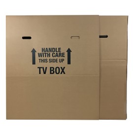 Uboxes "Moving Boxes for Your TV Fits 1 LCD/LED up to 55"" Plasma, LCD, or LED TV. Moving Box Size 56x8x42 (TV Moving Box - 2 Pack)"
