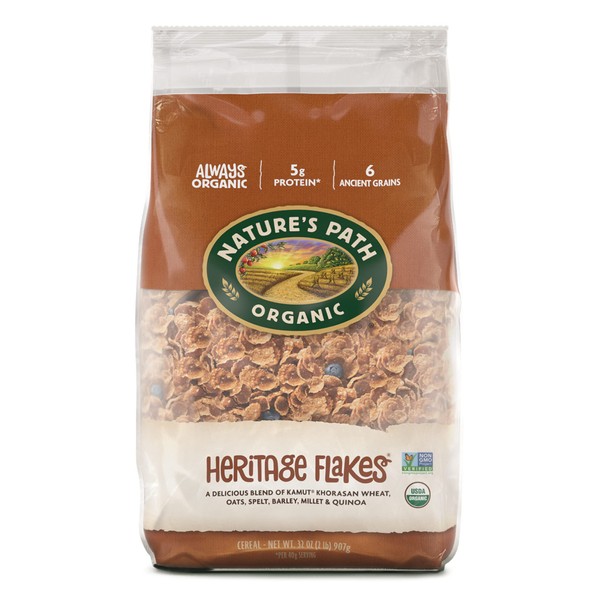 Nature's Path Organic Heritage Flakes Cereal, 2 Lbs. Earth Friendly