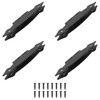 Murtenze 4 Pack 3.5 Inch Black Antique H Hinge Cold
