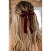 Velvet Hair Bows for Girls Toddlers Burgundy Velvet Bows for