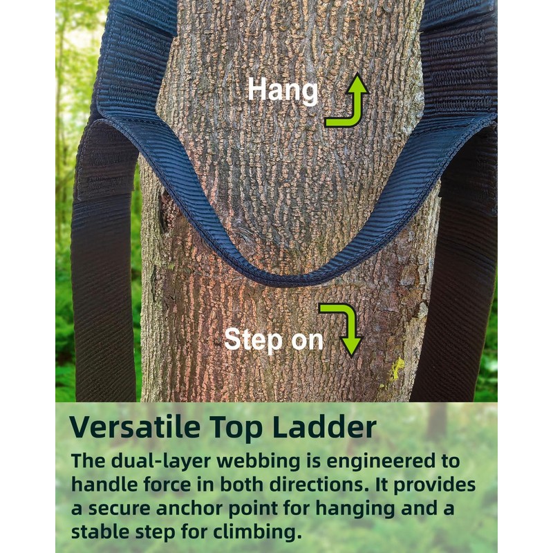 MLNSUNNY Climbing Aider, 3-Step Rope Ladder, Double-Thickened for Hunting Tree
