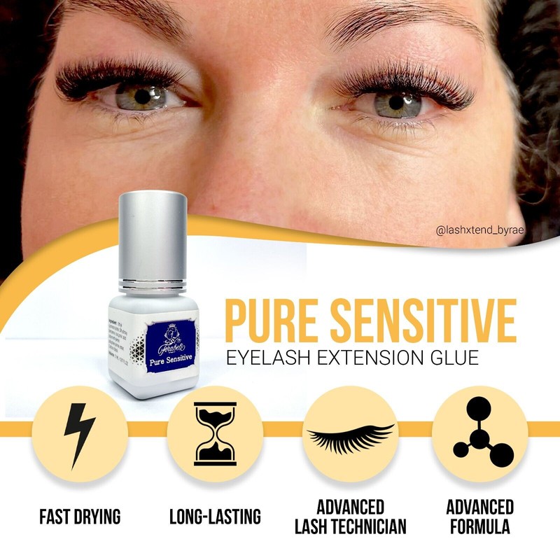 FORABELI PURE SENSITIVE Eyelash Extension Glue - No Fume Adhesive/Lash