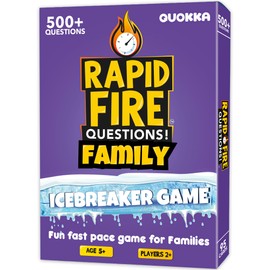 QUOKKA Family Conversation Cards Game - Break The Ice Game for Kids and Families - Icebreaker Cards with 500+ Questions - Family Game for Kids 8-12 - Perfect for Family Game Night I Travel Version