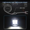 LX-LIGHT Dot approved 2 PCS Chrome 4.5 Inch LED Passing