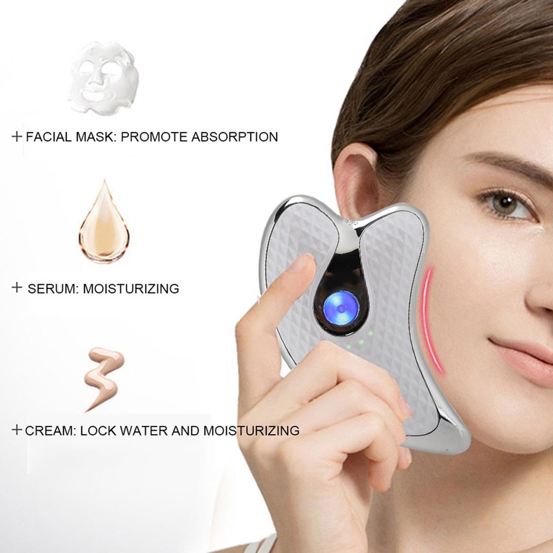 Microcurrent Facial Scraper Massager Electric Face Lifting Firming Beauty Scraping