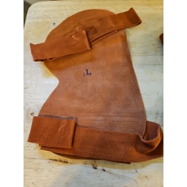 Unbranded HALF CHAPS FOR HORSE RIDING LOOK NICE SUEDE RED BROWN LEGGINGS SIZE LARGE NEW