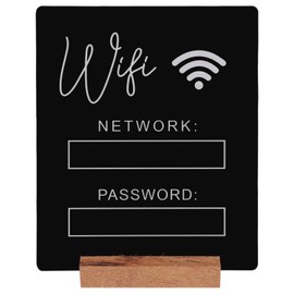 TOVINANNA Wifi Password Sign Wifi Password Reminder Home Business Wifi Sign Desk Wifi Sign Chalkboard Password Sign Desk Clear Wifi Sign Wifi Table Centerpieces Acrylic Dining Table Bracket