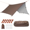 Unigear Hammock Rain Fly Camping Tarp, 15x14FT/12x10FT Multifunctional Waterproof HexagonTent