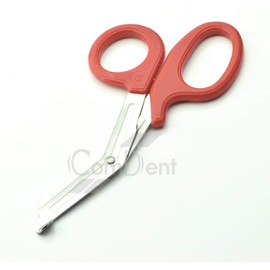 Tuff Cut EMS Utility Scissors 18cm, Bandage, House hold, Vets, Office, Schools, Plastic Handle Utility Scissors (Red)