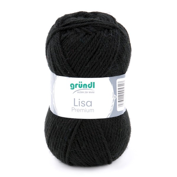 Gründl Lisa Premium Plain Knitting and Crochet Wool-Like Yarn, 100%