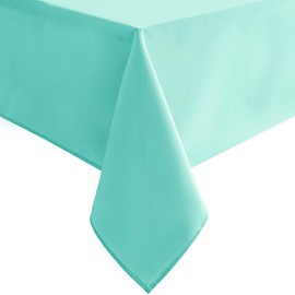 Hiasan Light Blue Tablecloth for Rectangle Tables - Waterproof and Spillproof Washable Fabric Table Cloth for Dining Room Kitchen Party, 60 x 120 Inch