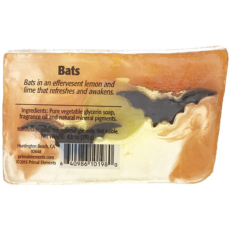 Primal Elements Bats 6.8 oz Vegetable Glycerin Soap