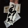 2 Set Black Devil Style Stickers Demon Decals Decoration for