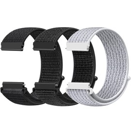 Bcuckood Watch Band, 18 mm, 19 mm, 20 mm, 22 mm, Universal, Nylon, Replacement Wristband, Men’s, Women’s, Adjustable, Quick-Release Watch Strap, No Gemstone