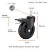 Stem Caster Wheels 5 inch Casters with Safety Dual Locking